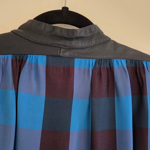 Vintage Blouse Leather colar and Wrist TOTALY 80'' . - Picture 12 of 13